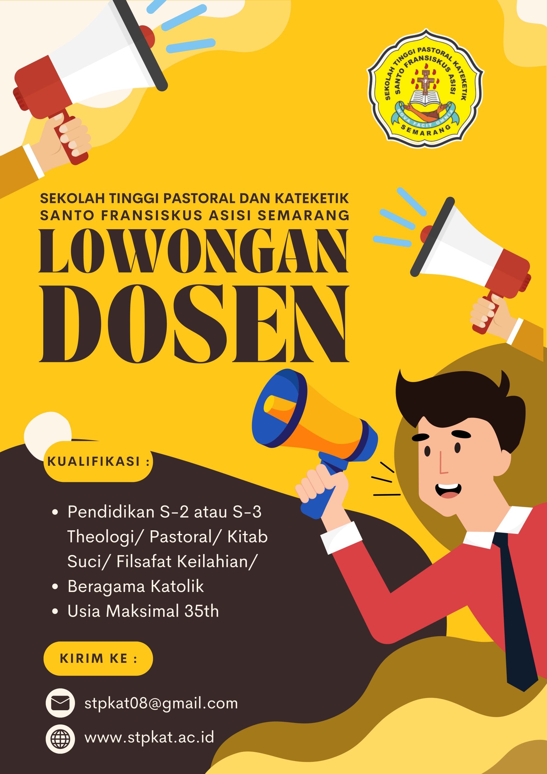 STPKat St. Fransiskus Asisi Semarang Membuka Lowongan Dosen : Peluang Berkarya di Pendidikan Katolik